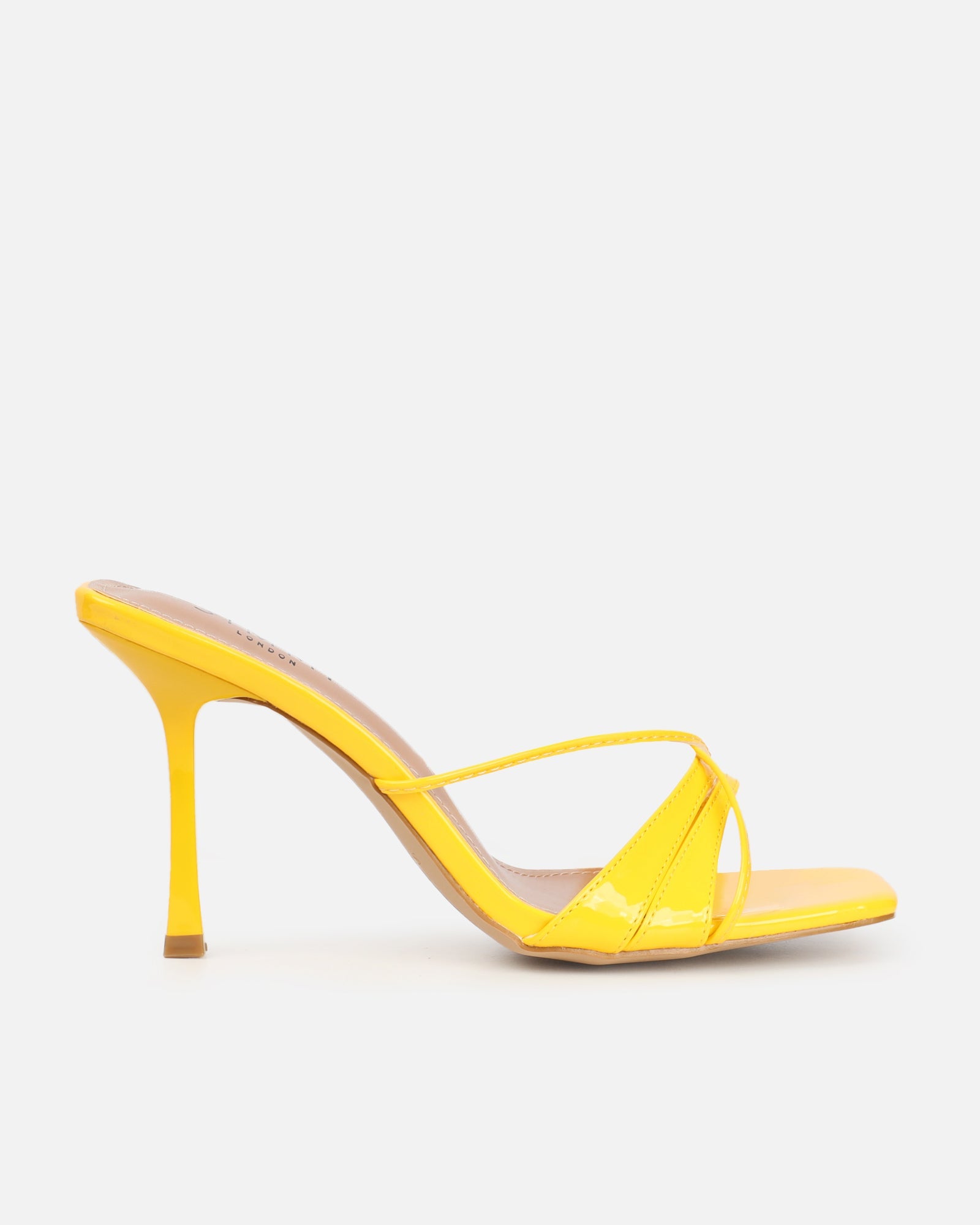 Danique Yellow Patent Mules