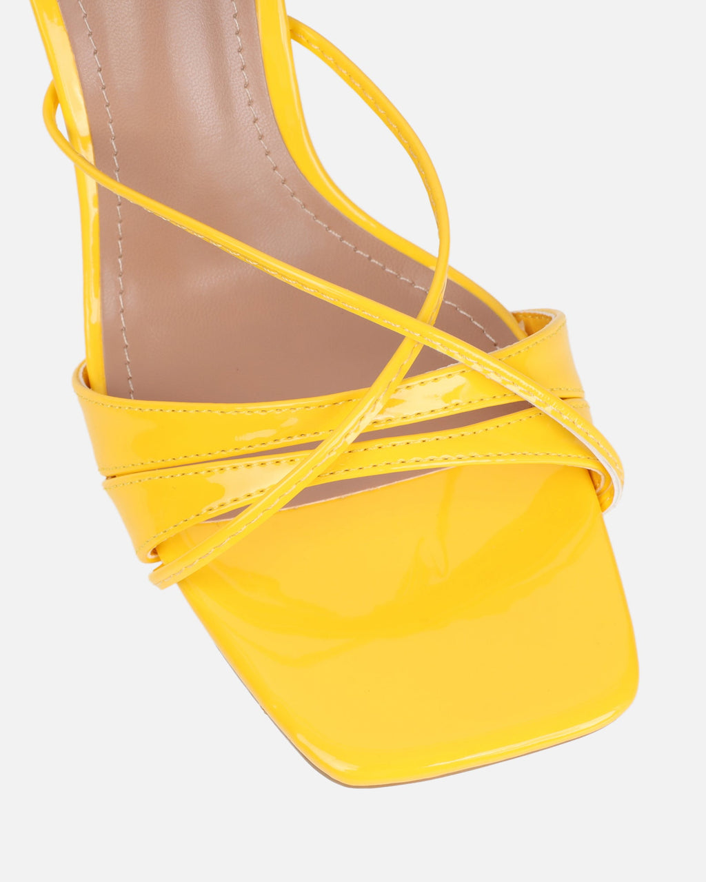 Danique Yellow Patent Mules