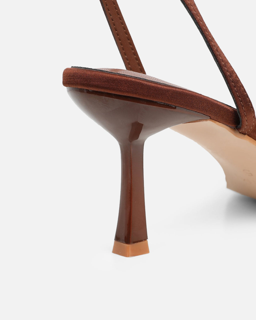 Trina Brown Satin Bow Low Heeled Sandals