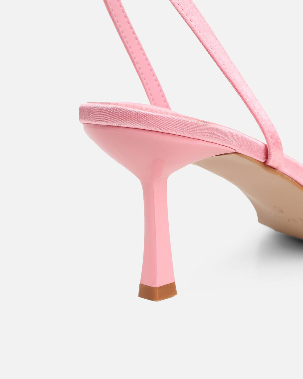 Trina Pink Satin Bow Low Heeled Sandals