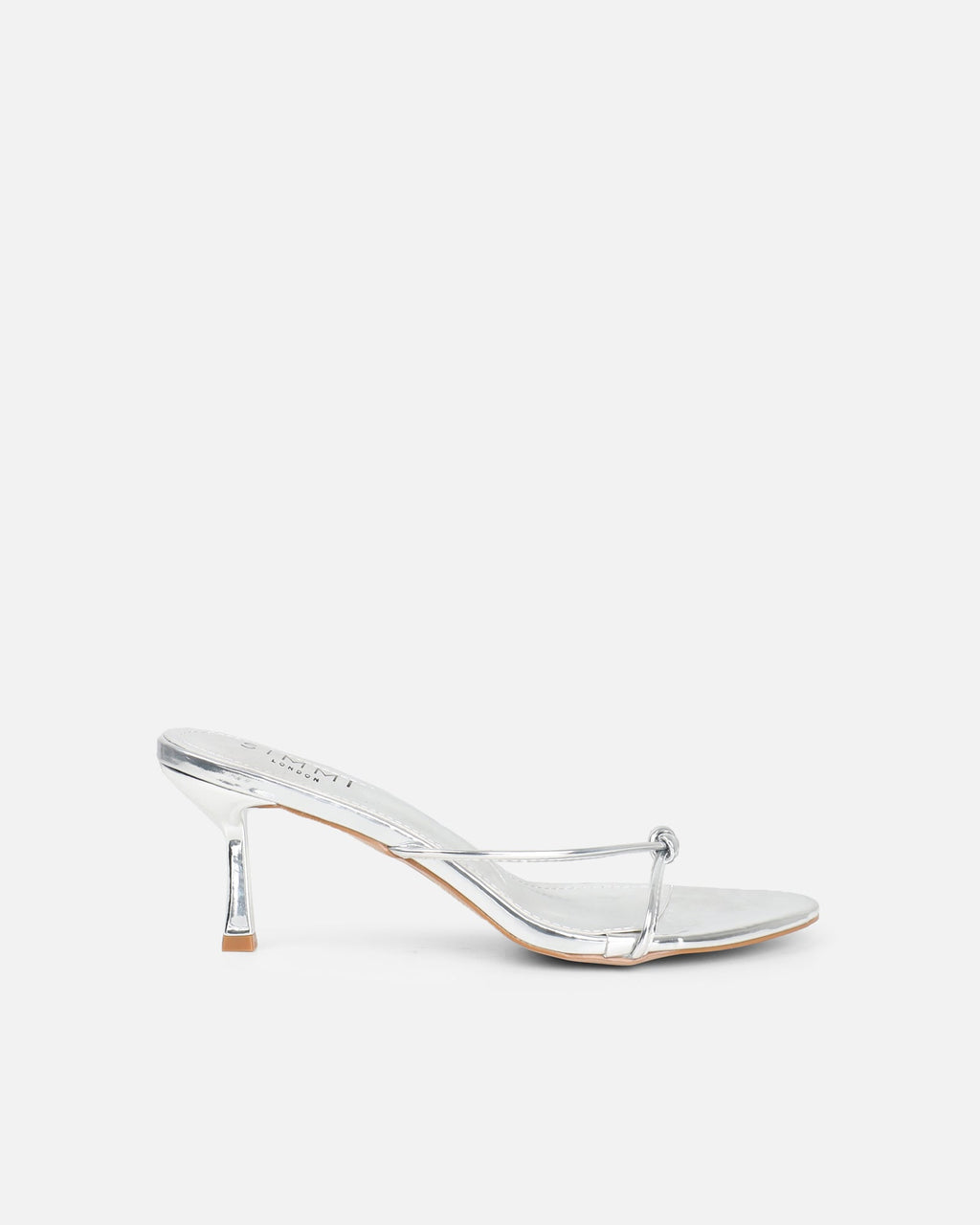 Mines Silver Mirror Mid Heel Mule