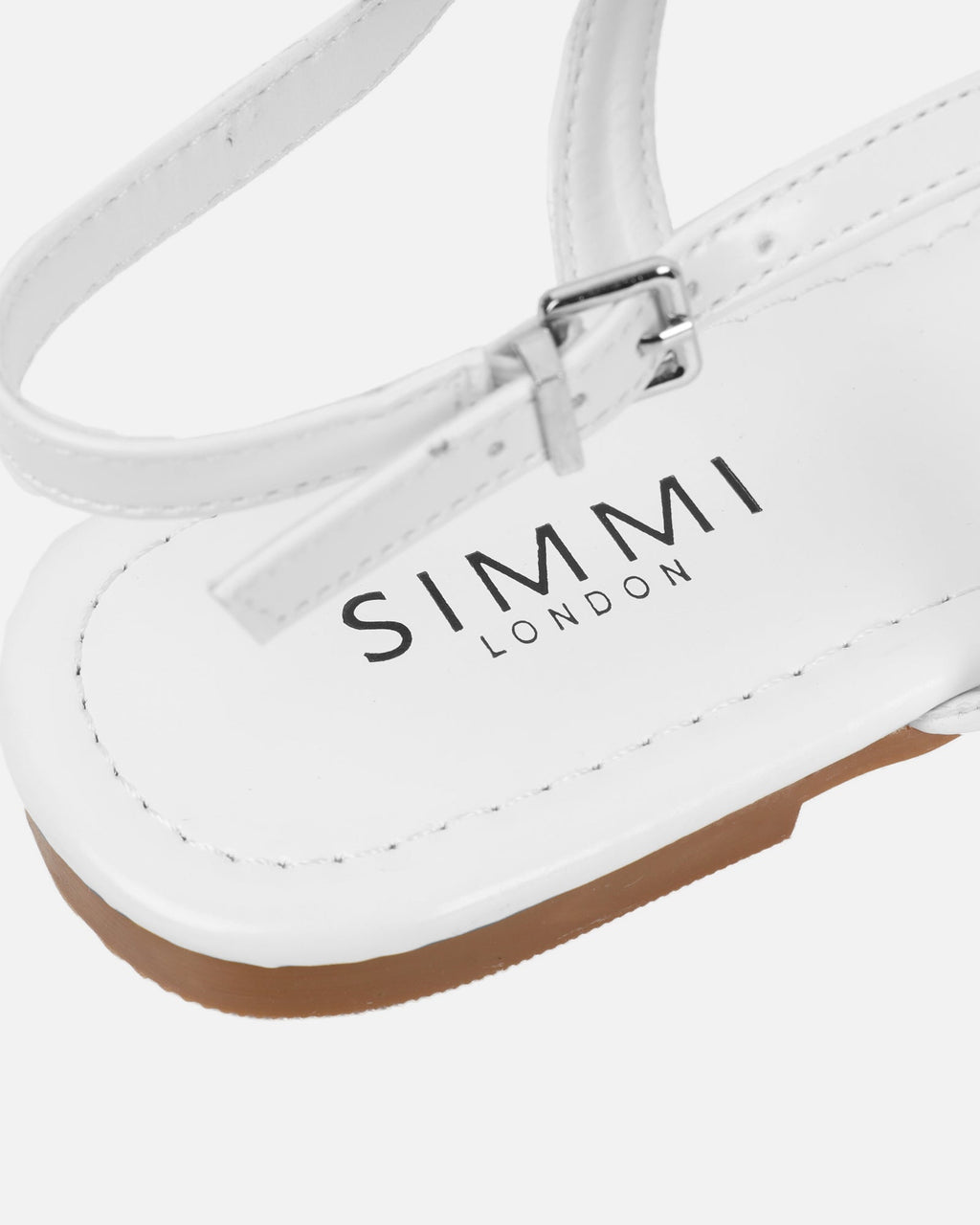 Martinez White Toe Post Flat Sandals