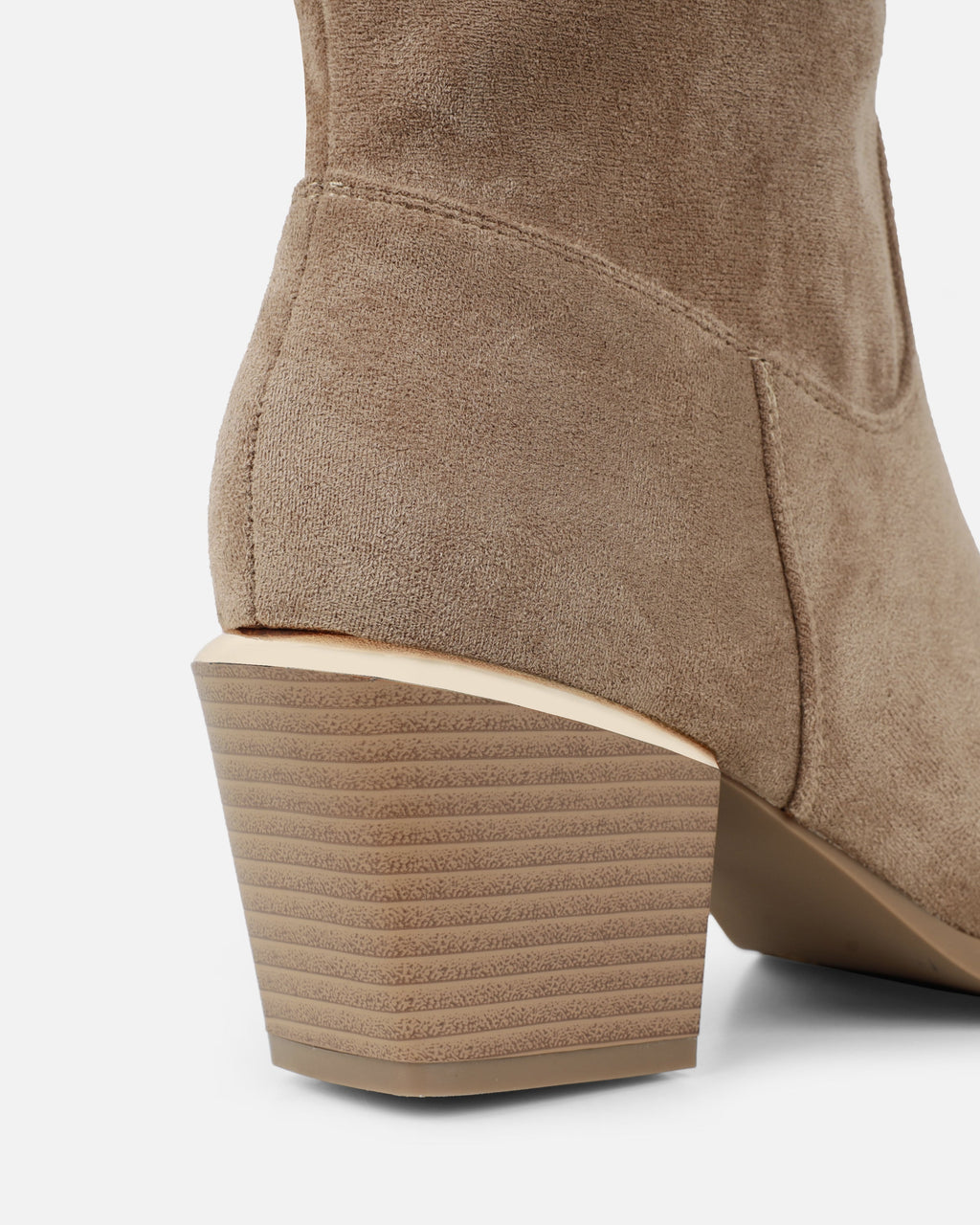 Maurice Beige Faux Suede Calf Western Boots