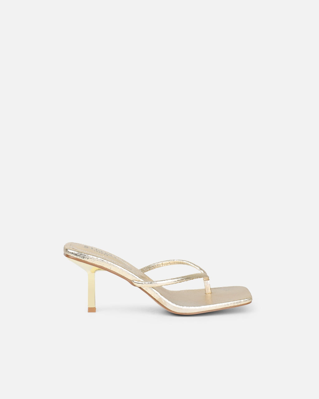 Melba Gold Crackle Padded Toe Thong Sandals