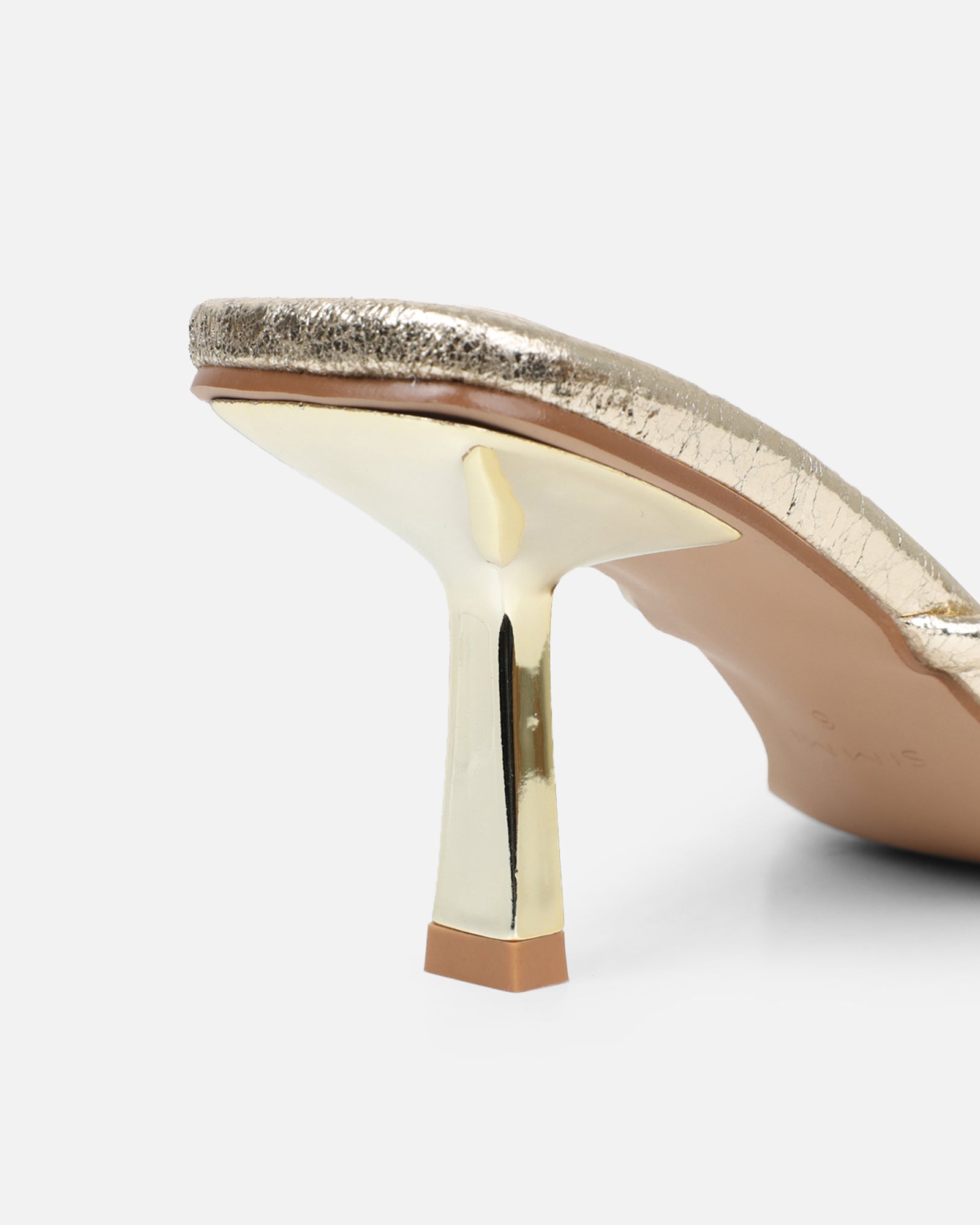 Melba Gold Crackle Padded Toe Thong Sandals