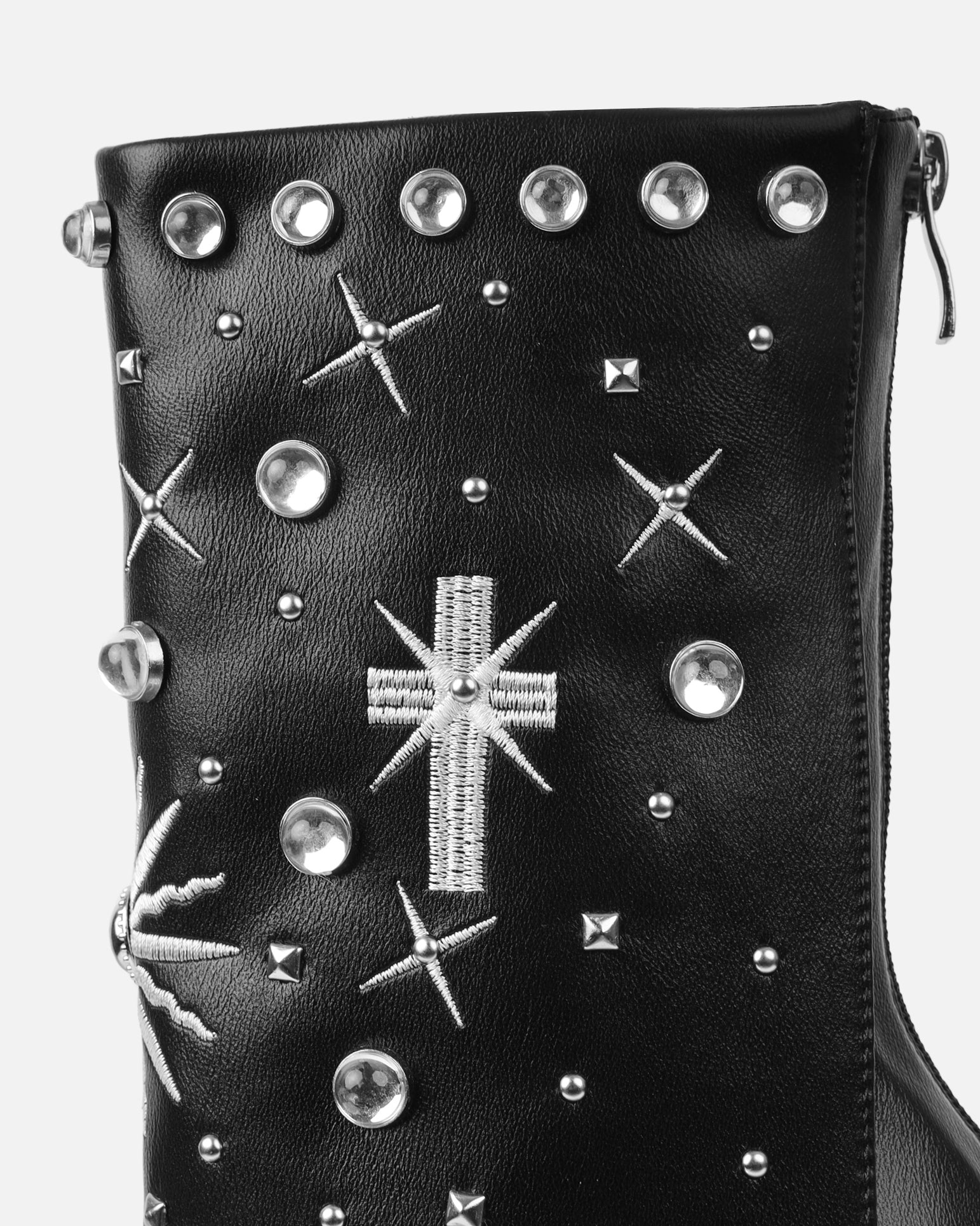 Massimo Black Stud Detail Stiletto Heeled Sandals