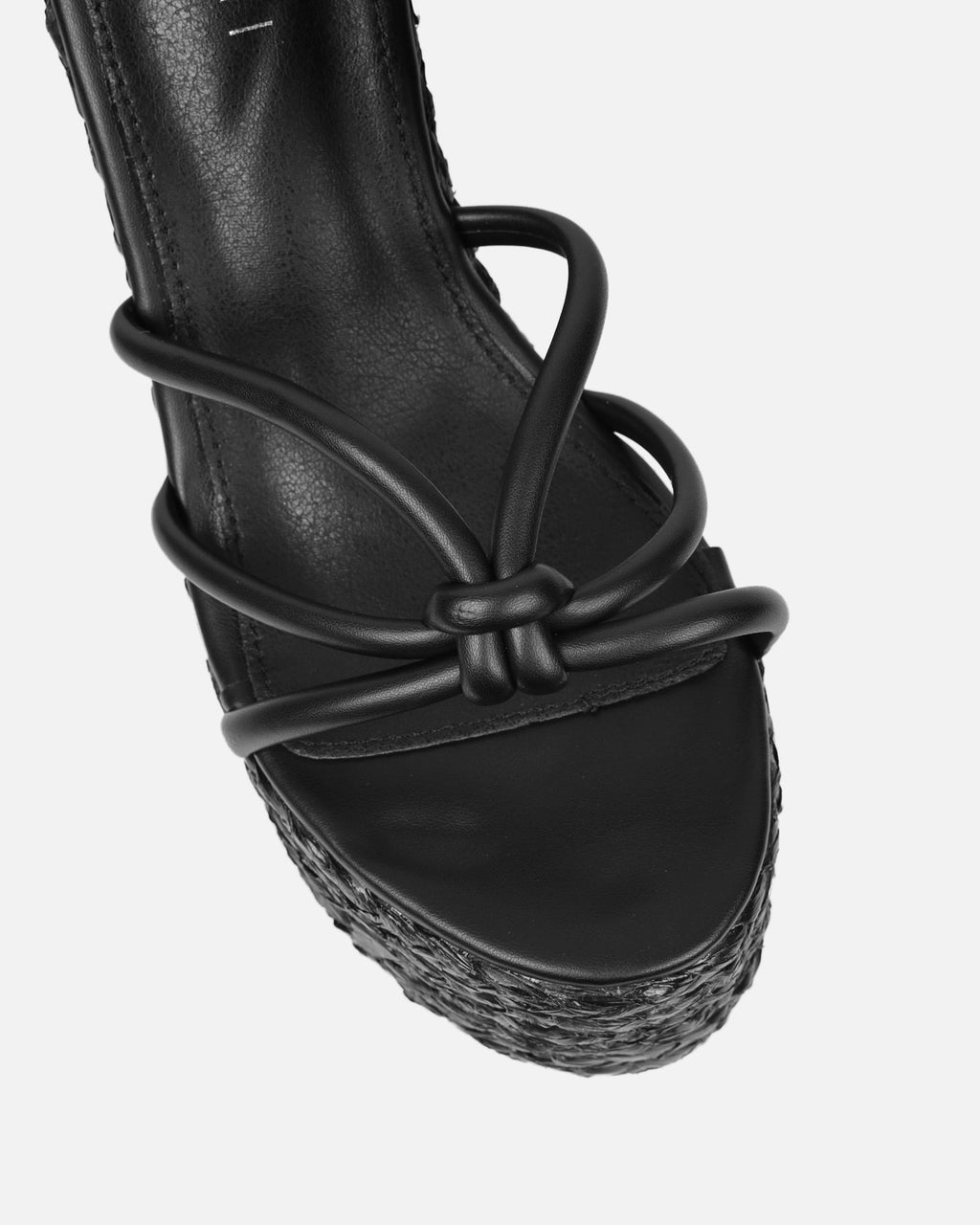 Monii Black Colour Espadrille Wedges