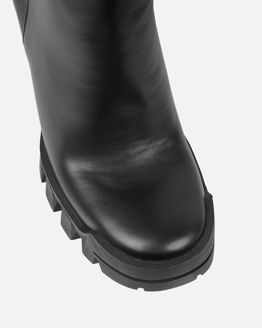 Murphie Black Chunky Platform Block Heel Ankle Boots