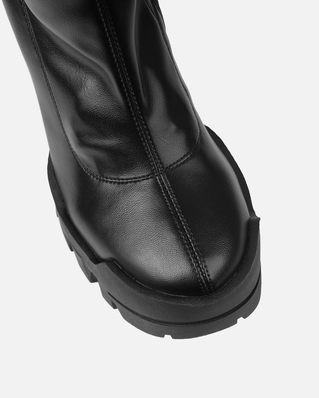 Remmie Black Stretch Chunky Over The Knee Boots