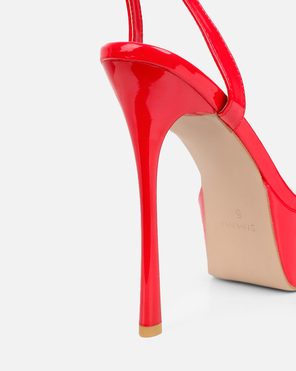 Nalai Red Patent Platform Heeled Sandals