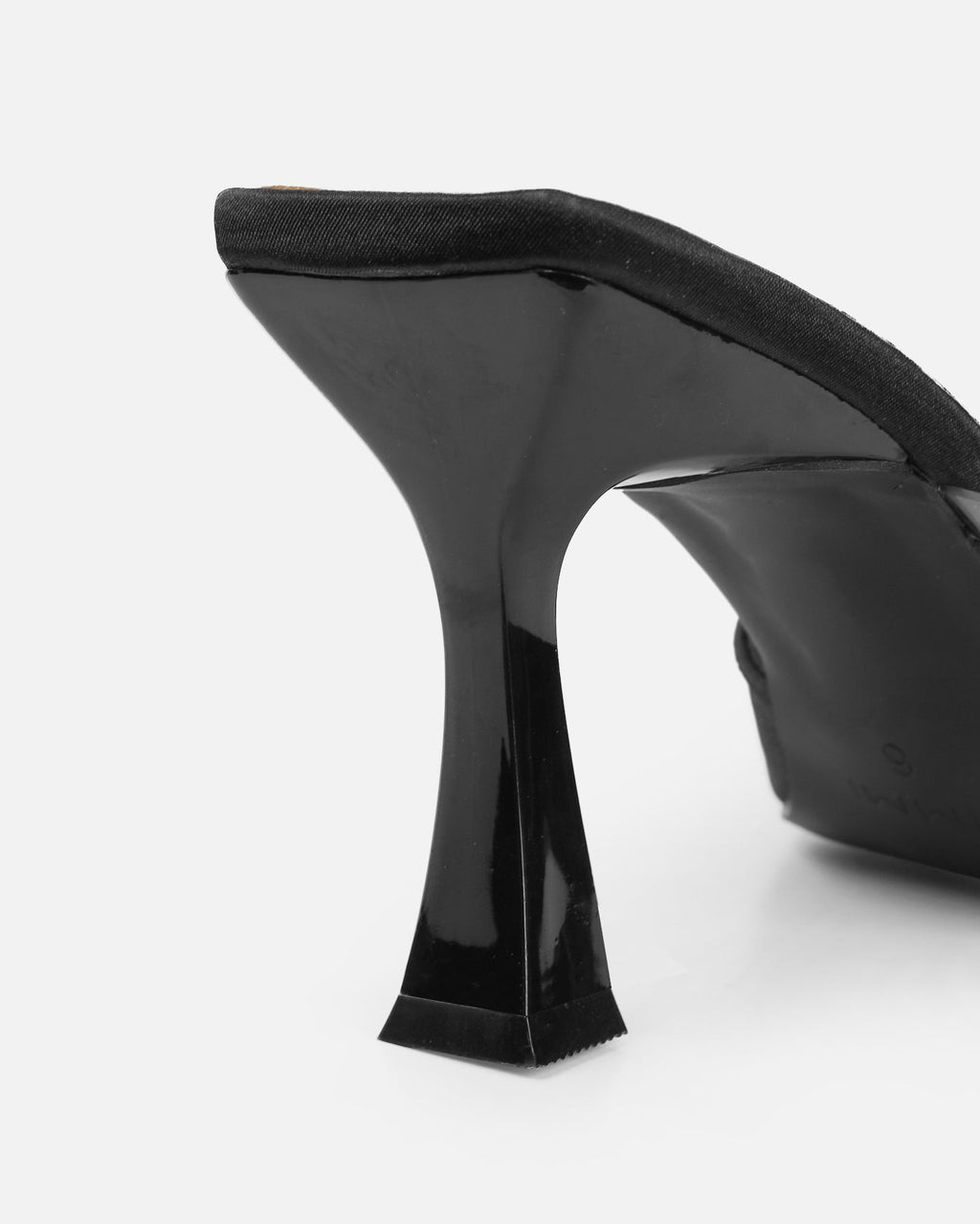 Navina Black Satin Diamante Bow Sandals