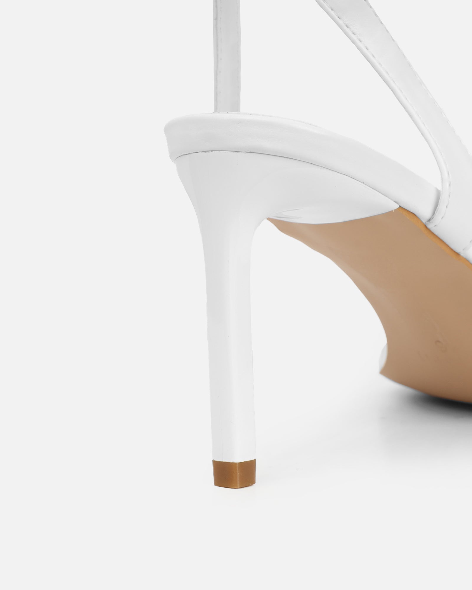 Neah White Minimal Heeled Sandals
