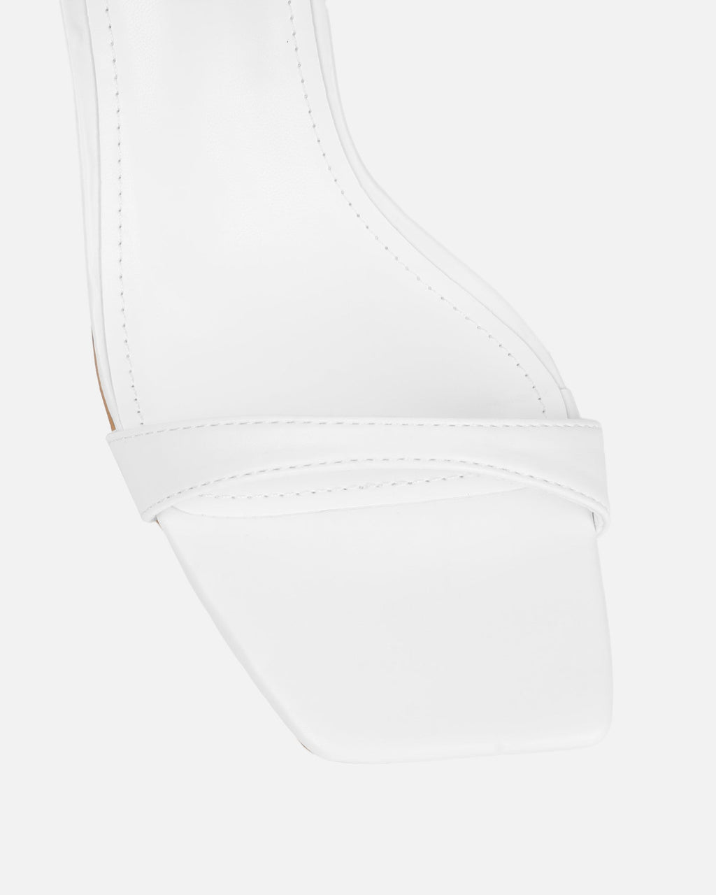 Neah White Minimal Heeled Sandals