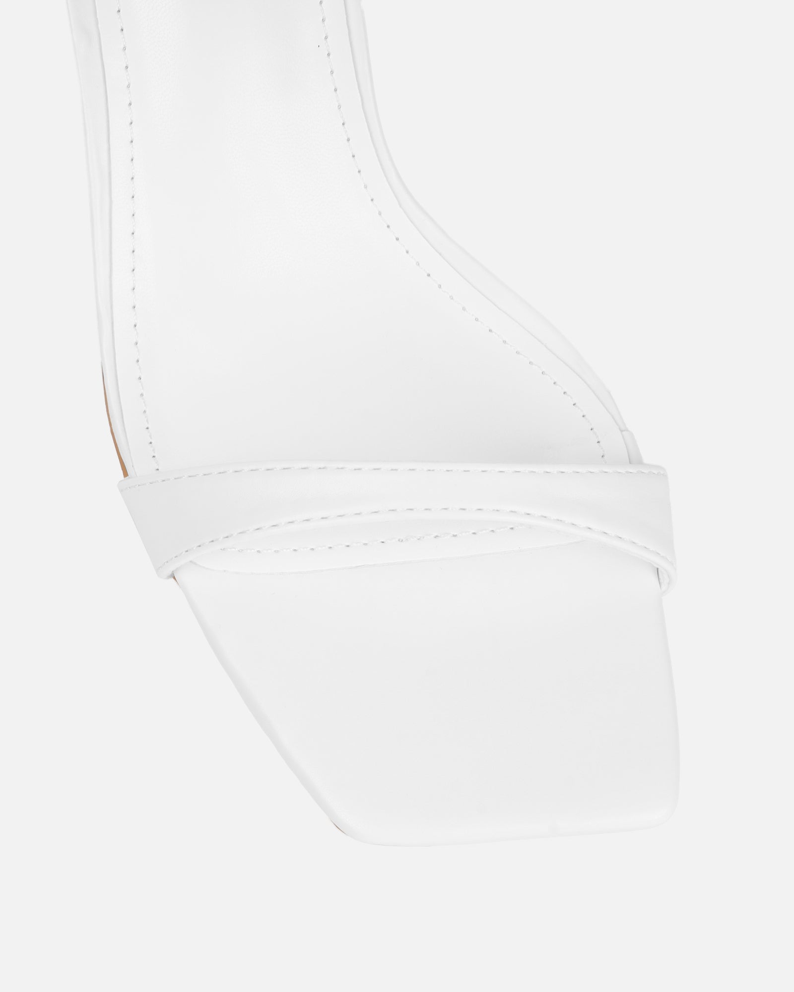 Neah White Minimal Heeled Sandals
