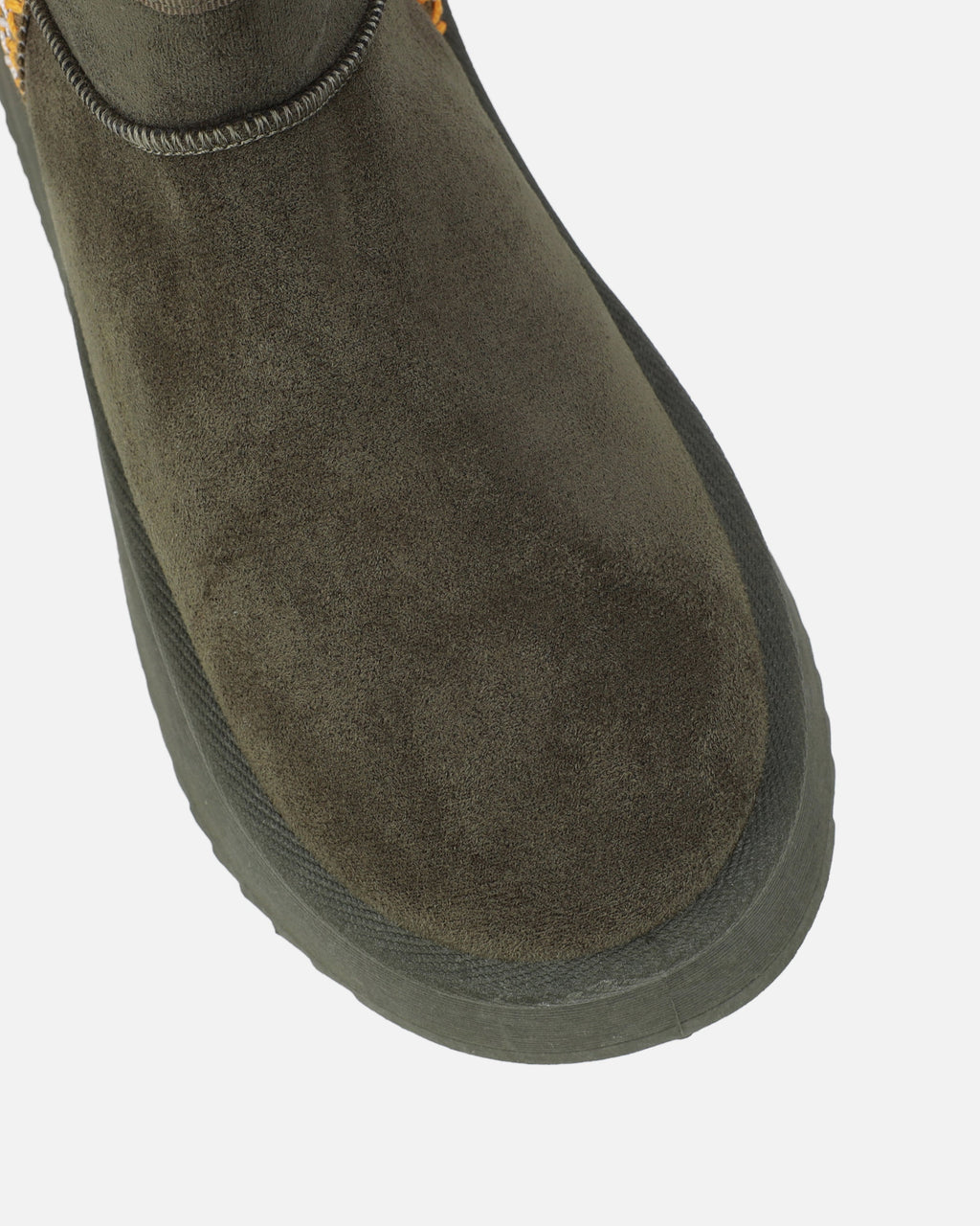 Louie Khaki Faux Suede Flatform Boots
