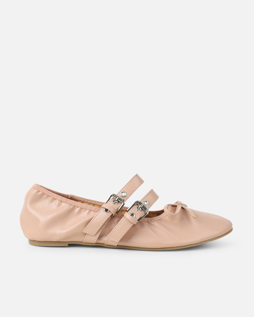 Octavio Nude Scrunch Ballet Flats