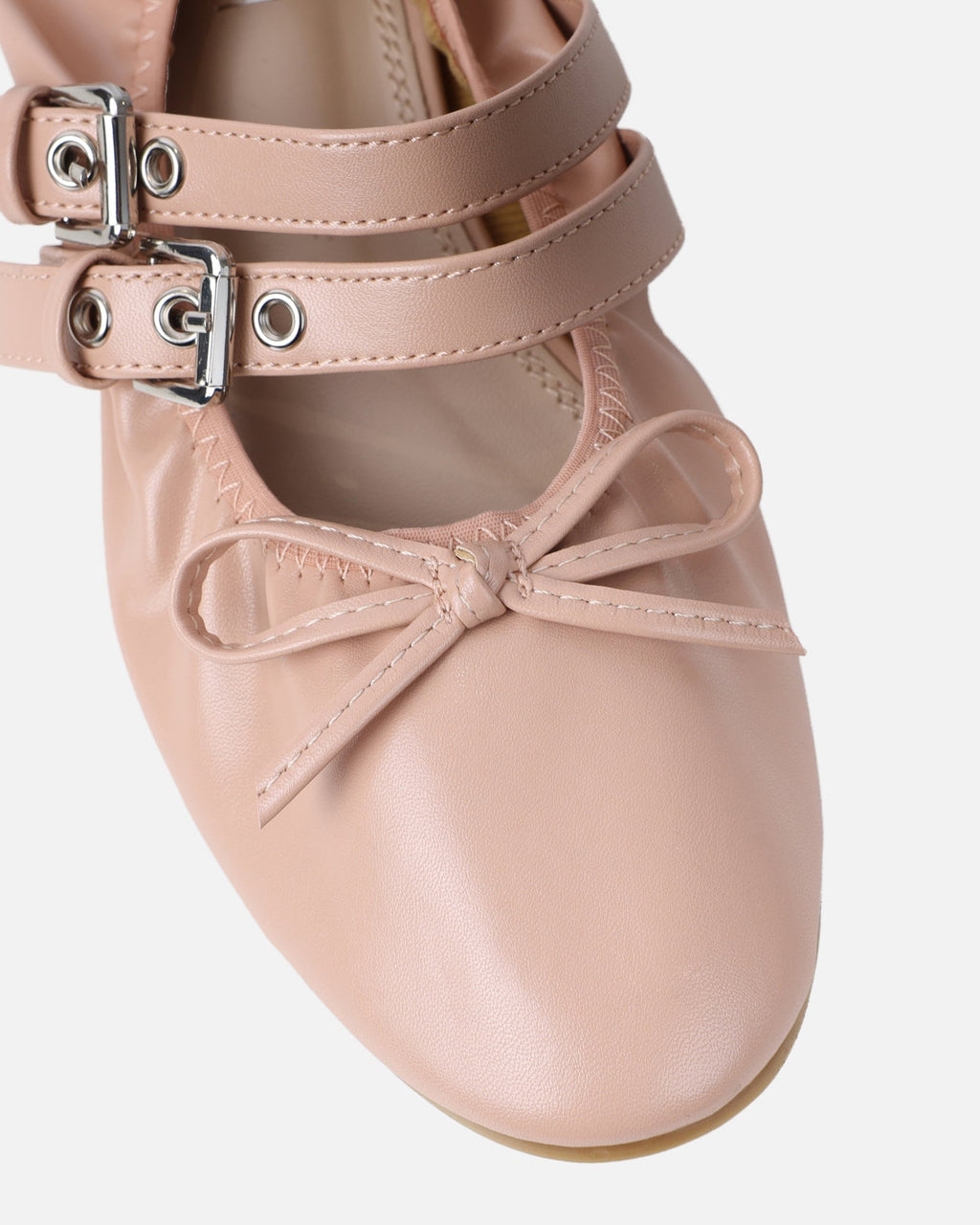Octavio Nude Scrunch Ballet Flats