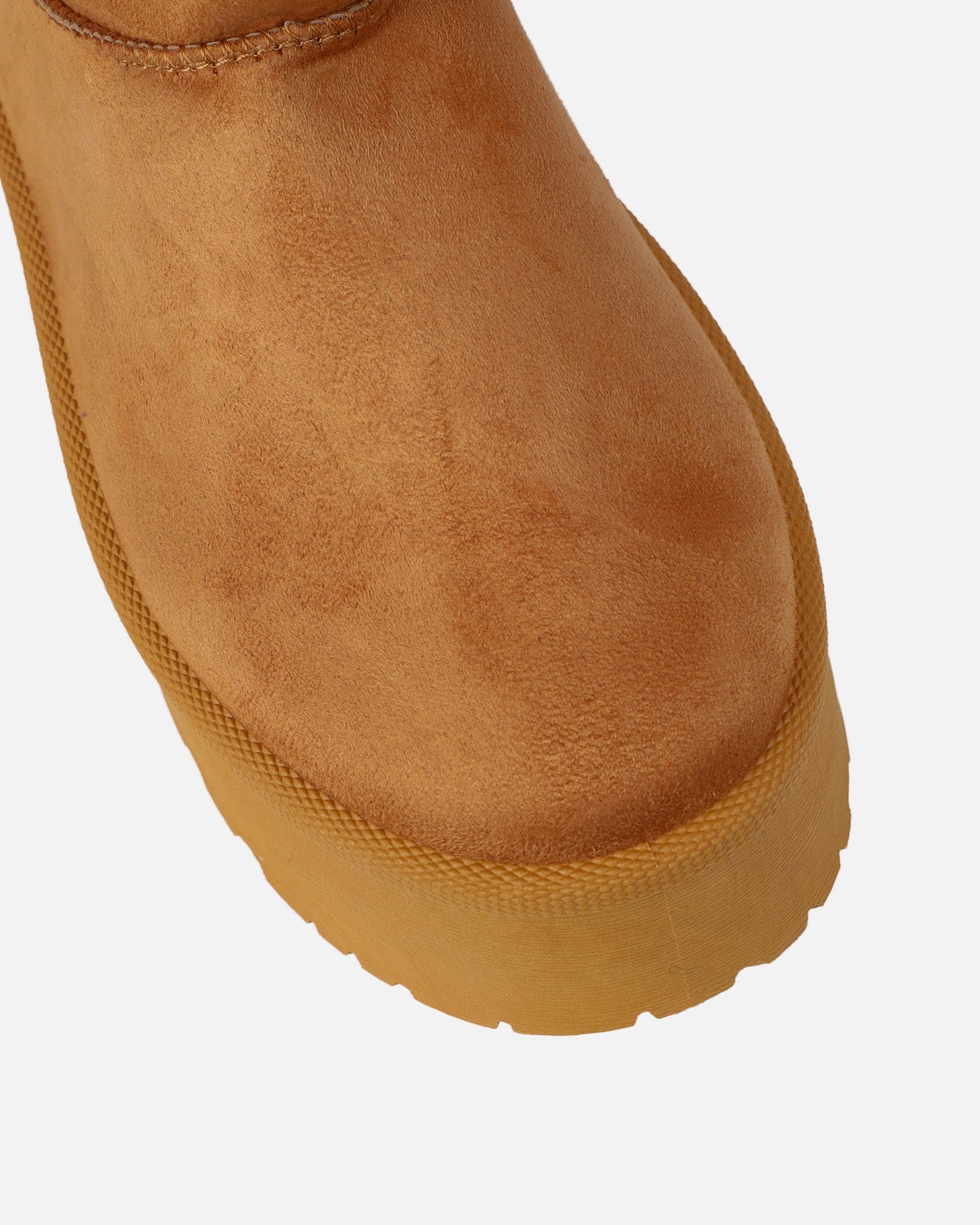 Olly Tan Faux Suede Platform Boots