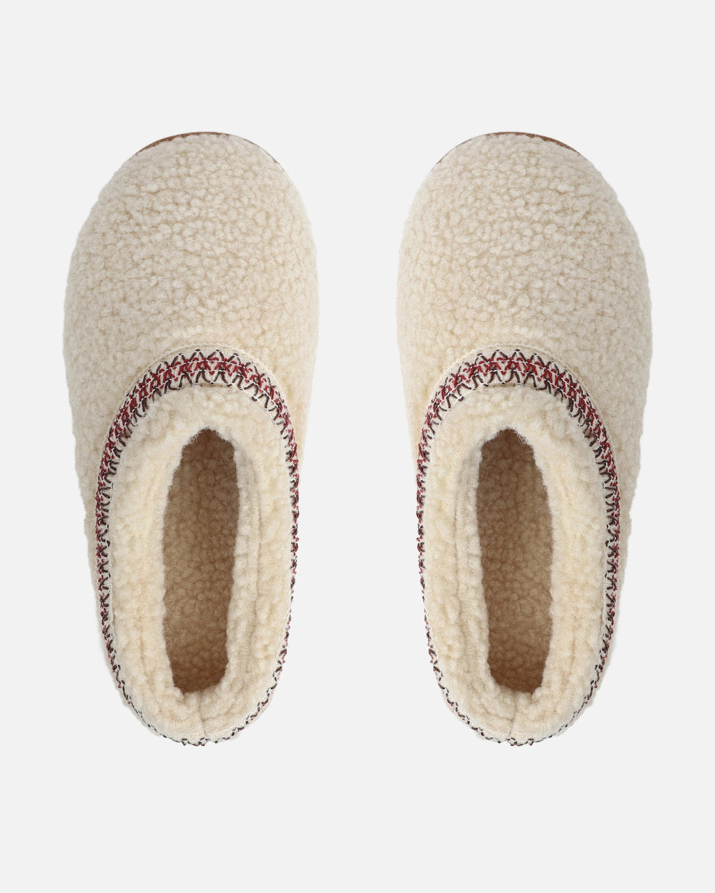 Oscar Beige Teddy Faux Fur Flatform Slides