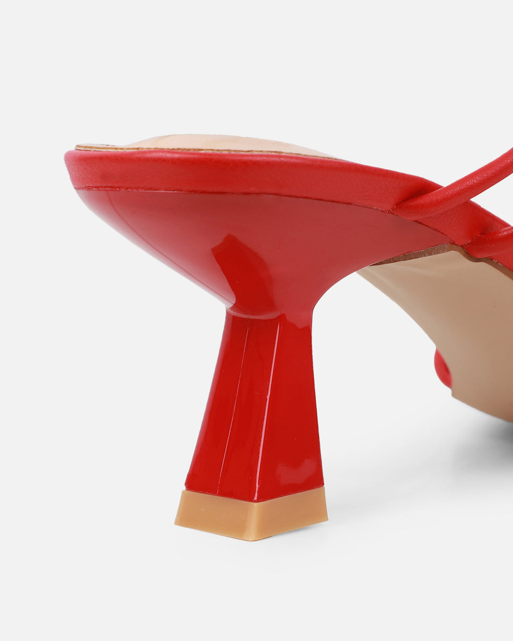 Paola Red Tie Up Low Heel Sandals