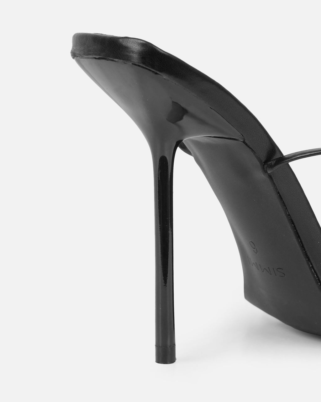 Delilahh Black Tie Up Stiletto Sandals