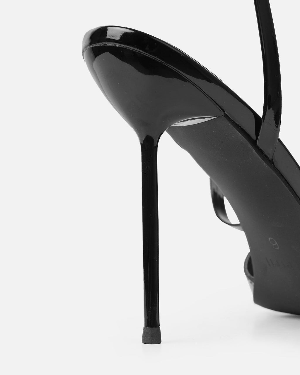 Ebby Black Patent Stiletto Heels