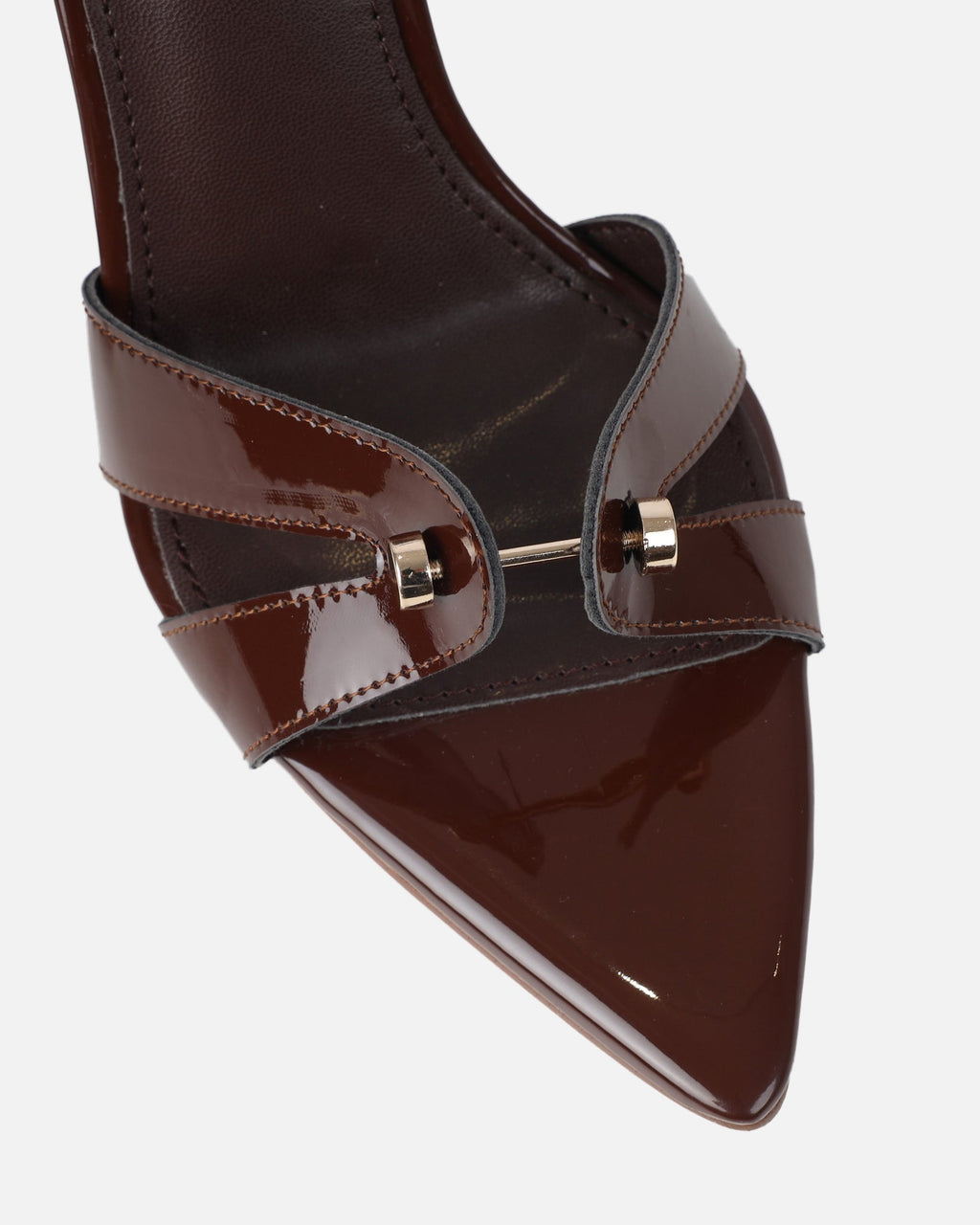 Ebby Chocolate Brown Patent Stiletto Heels