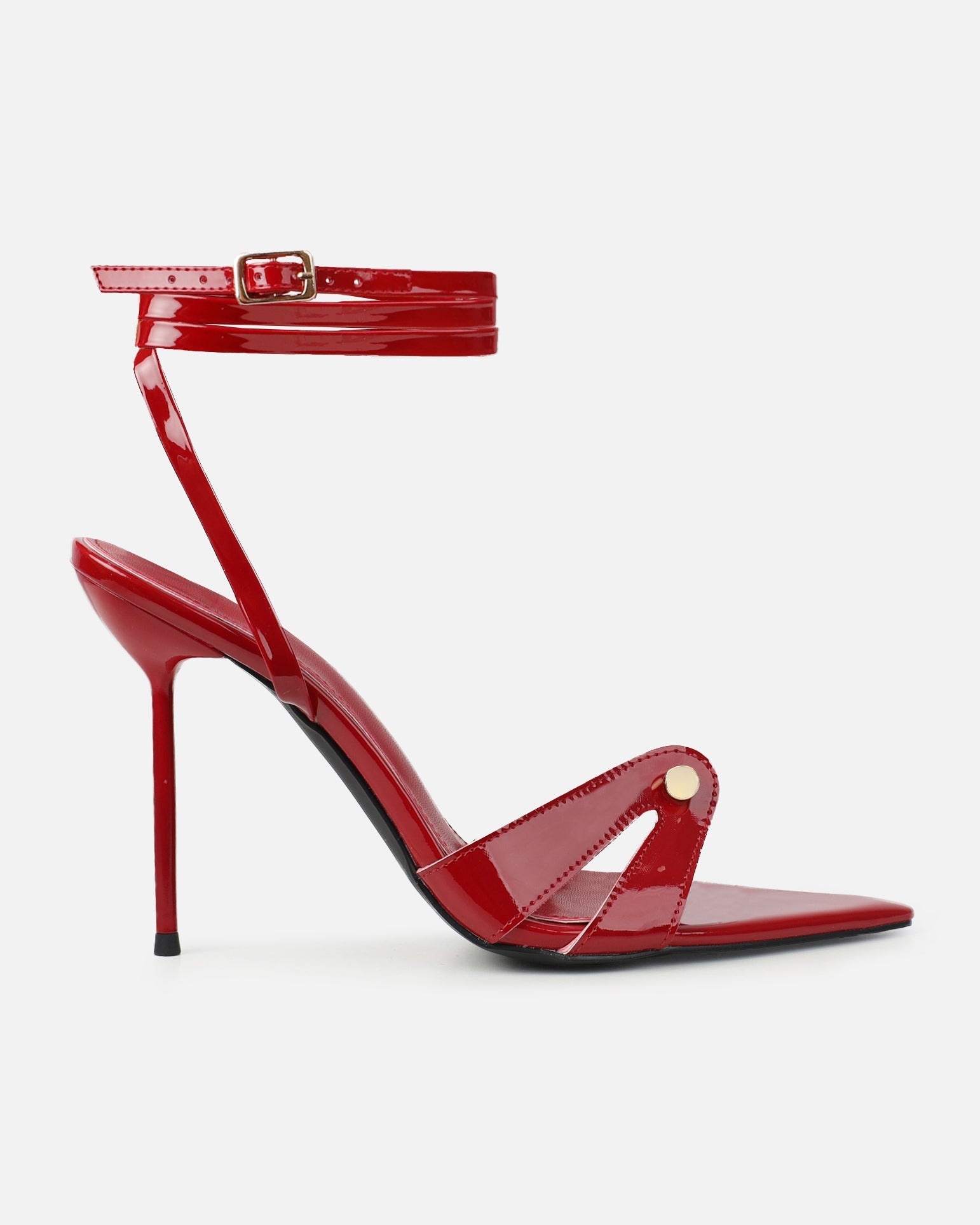 Ebby Dark Red Patent Stiletto Heels