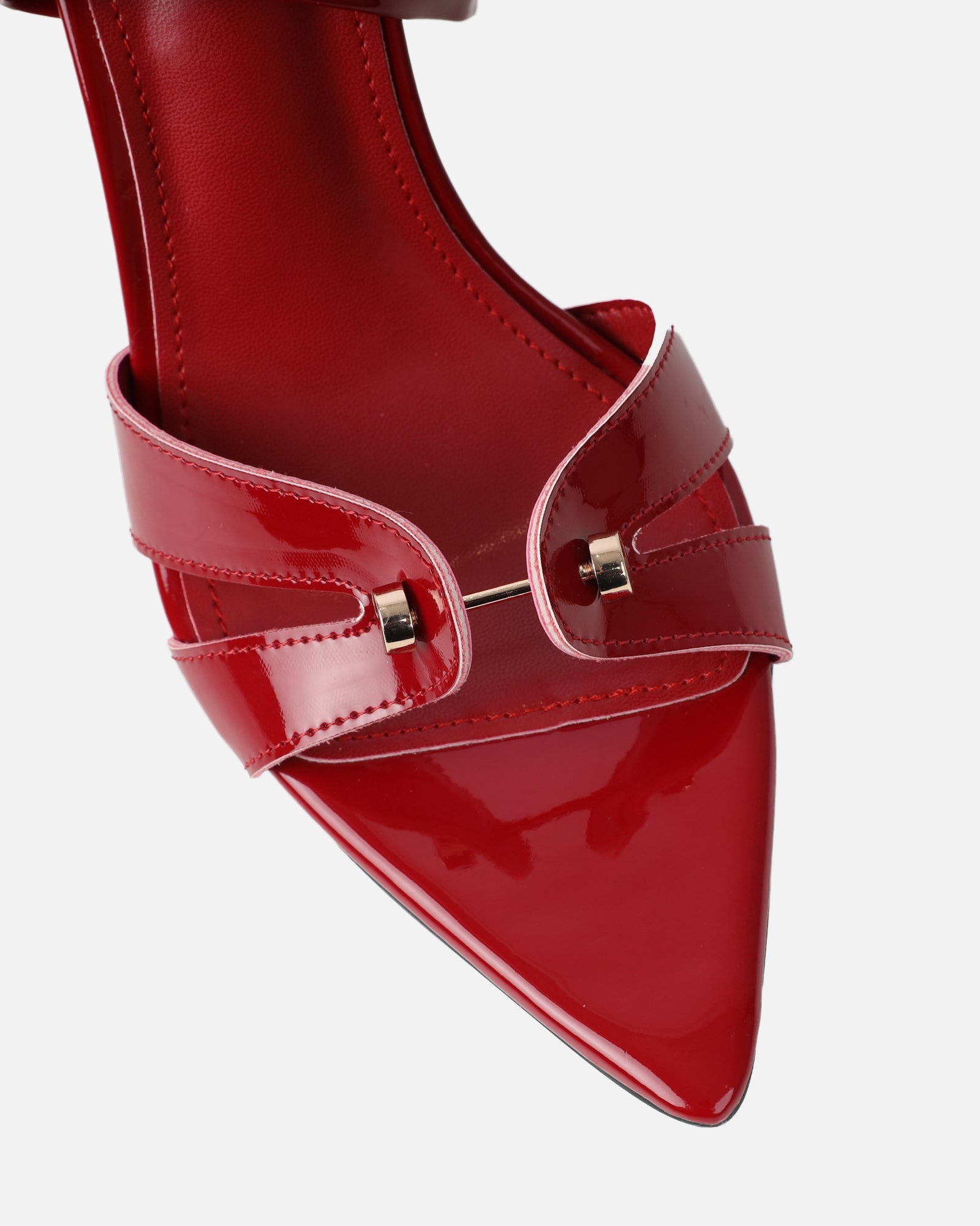 Ebby Dark Red Patent Stiletto Heels