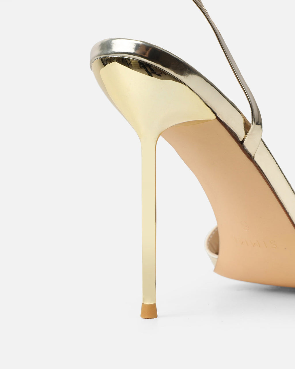 Ebby Gold Mirror Stiletto Heels
