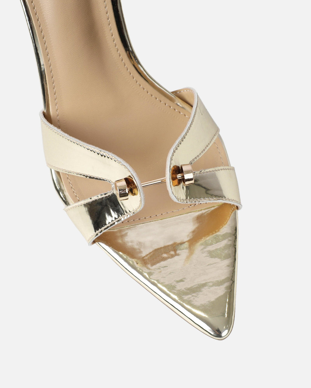 Ebby Gold Mirror Stiletto Heels