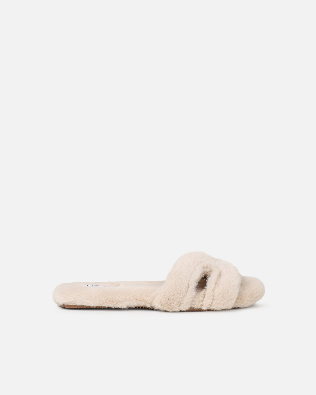 Polaris Beige Faux Fur Slippers