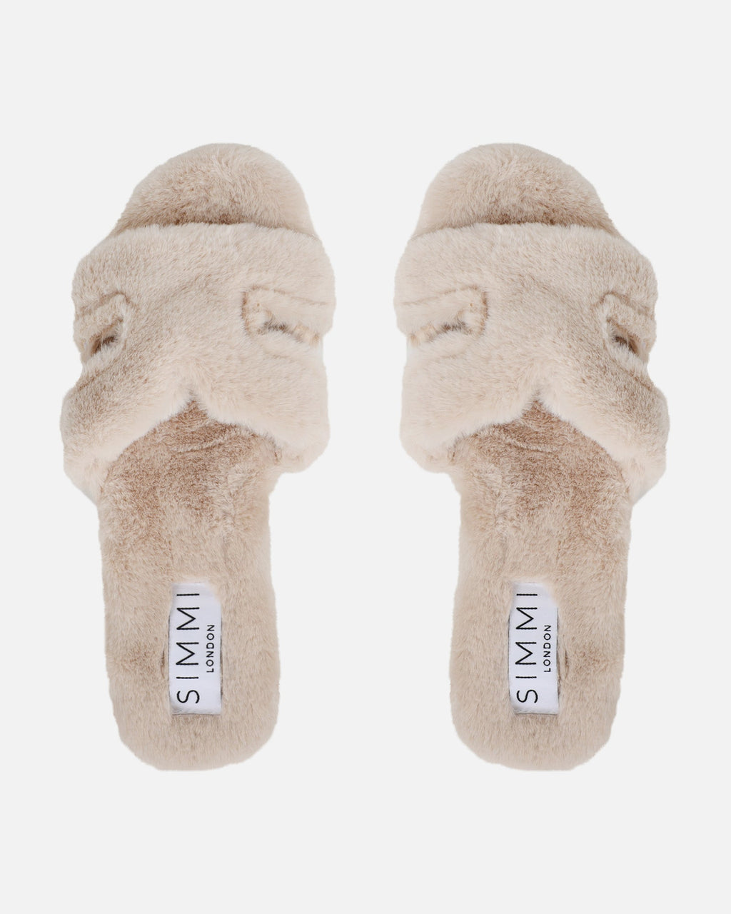 Polaris Beige Faux Fur Slippers