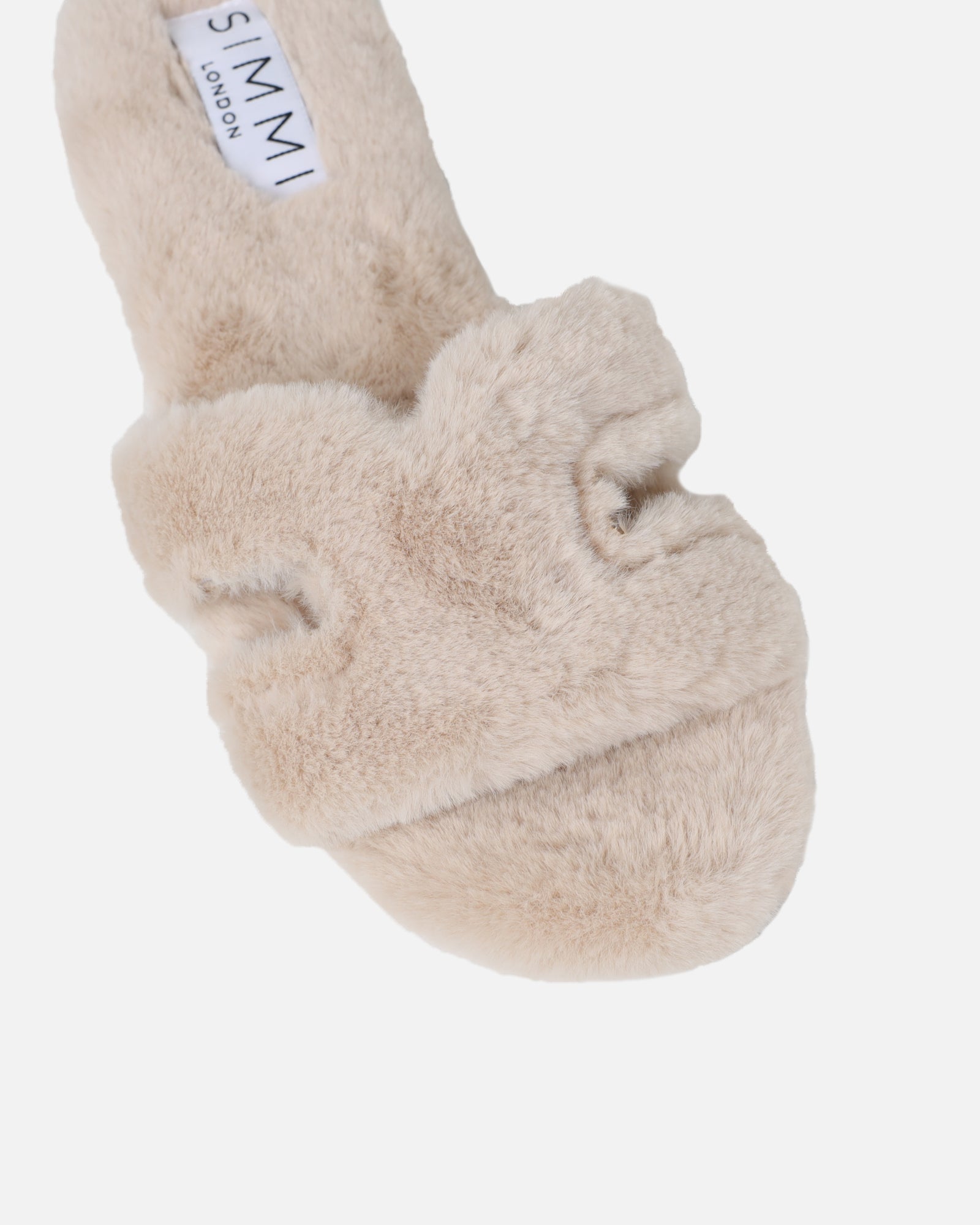 Polaris Beige Faux Fur Slippers