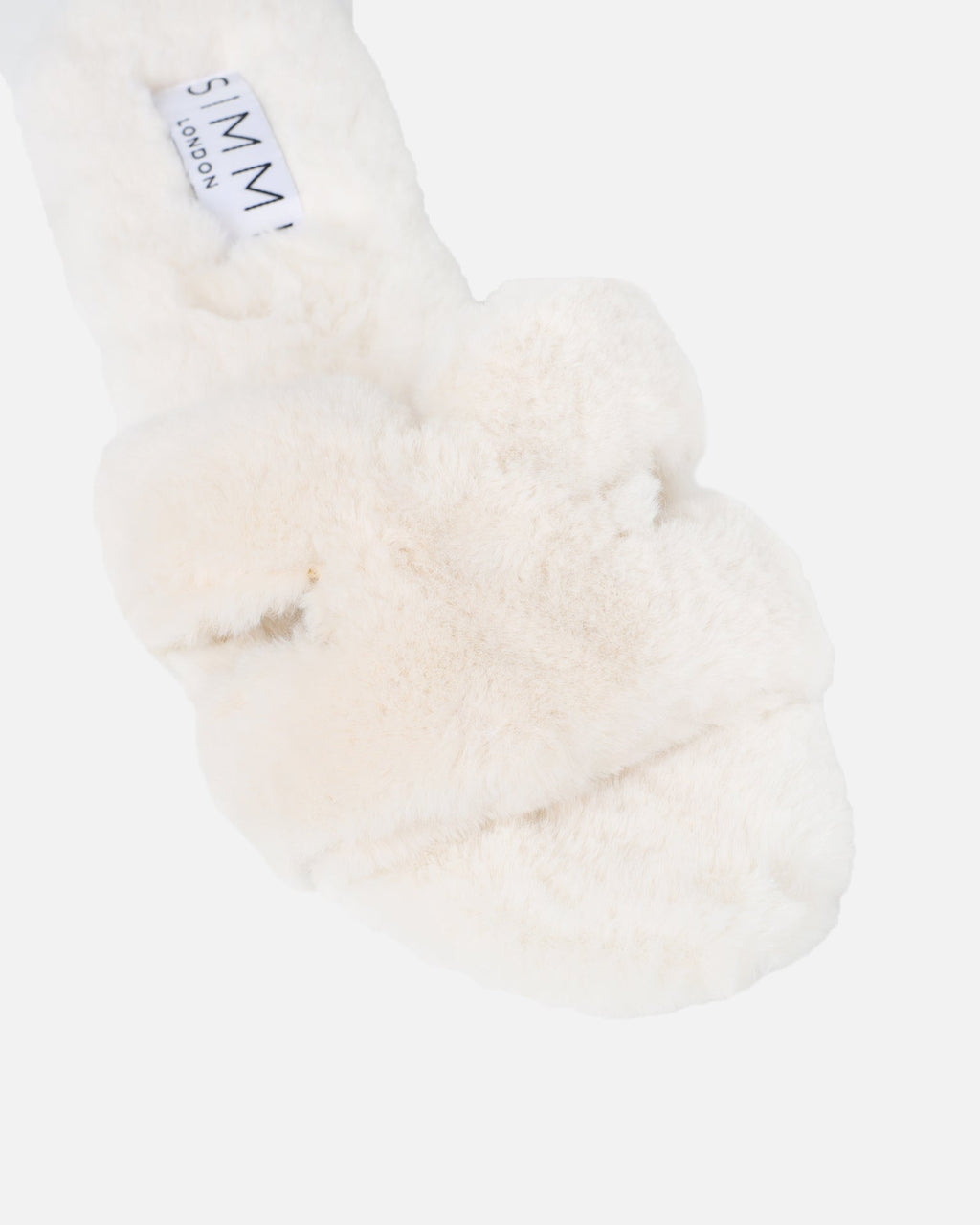 Polaris Cream Faux Fur Slippers
