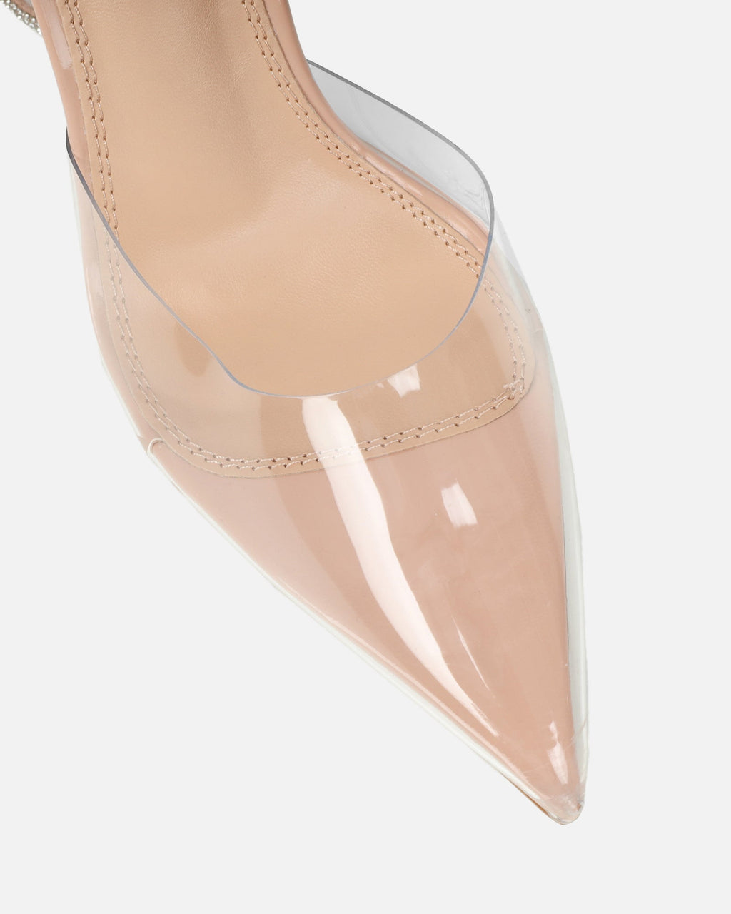 Robyn Clear Nude Diamante Court Shoes