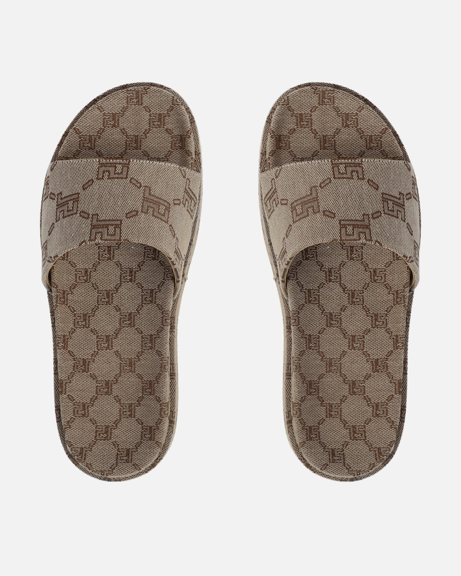 Rocco Brown Monogram Sliders