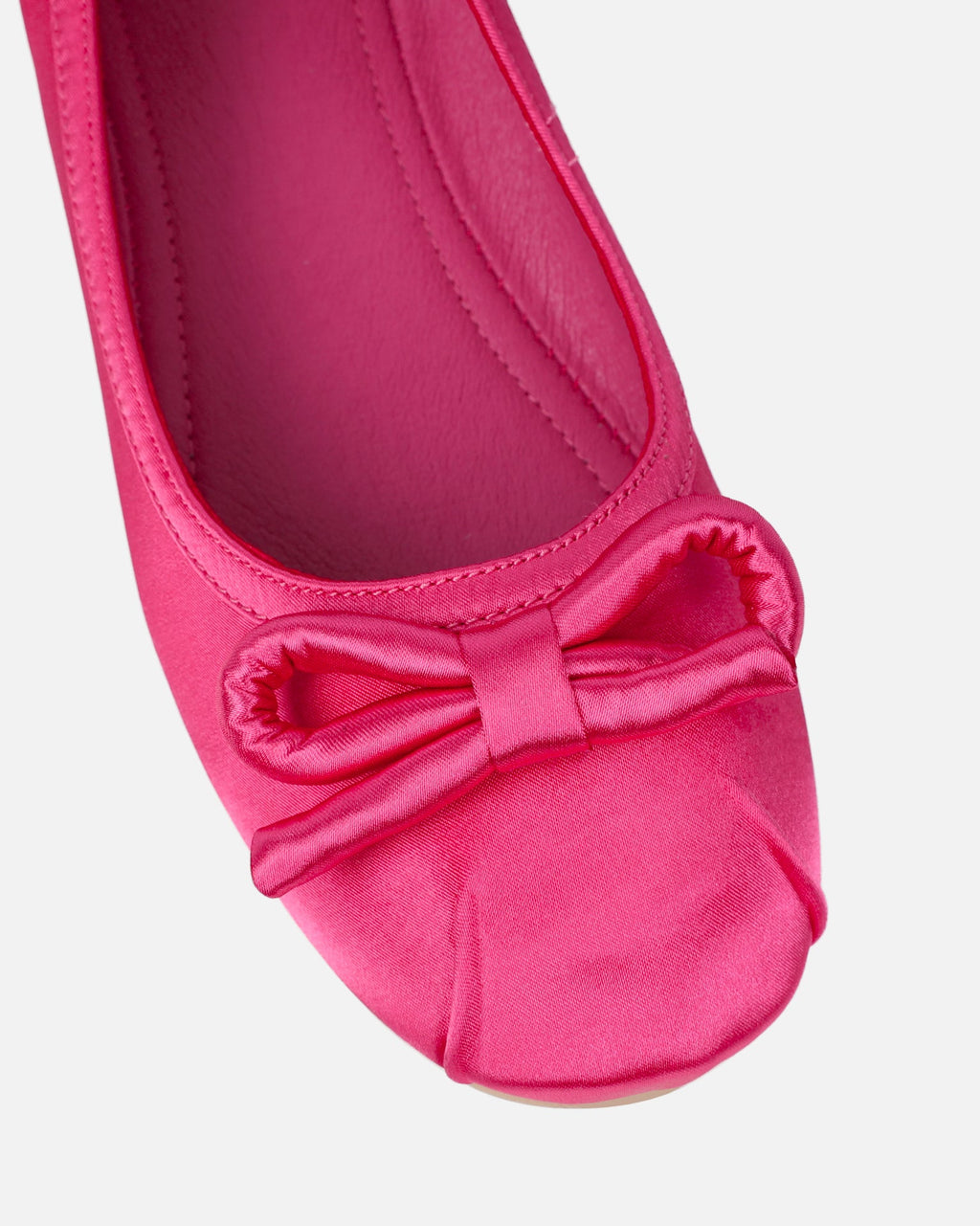 Romanne Fuchsia Pink Satin Ballet Flats