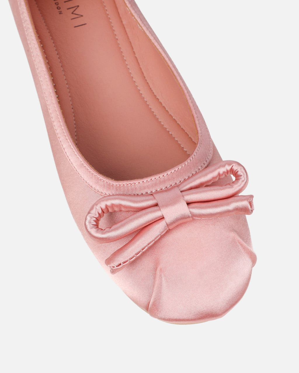 Romanne Nude Satin Ballet Flats