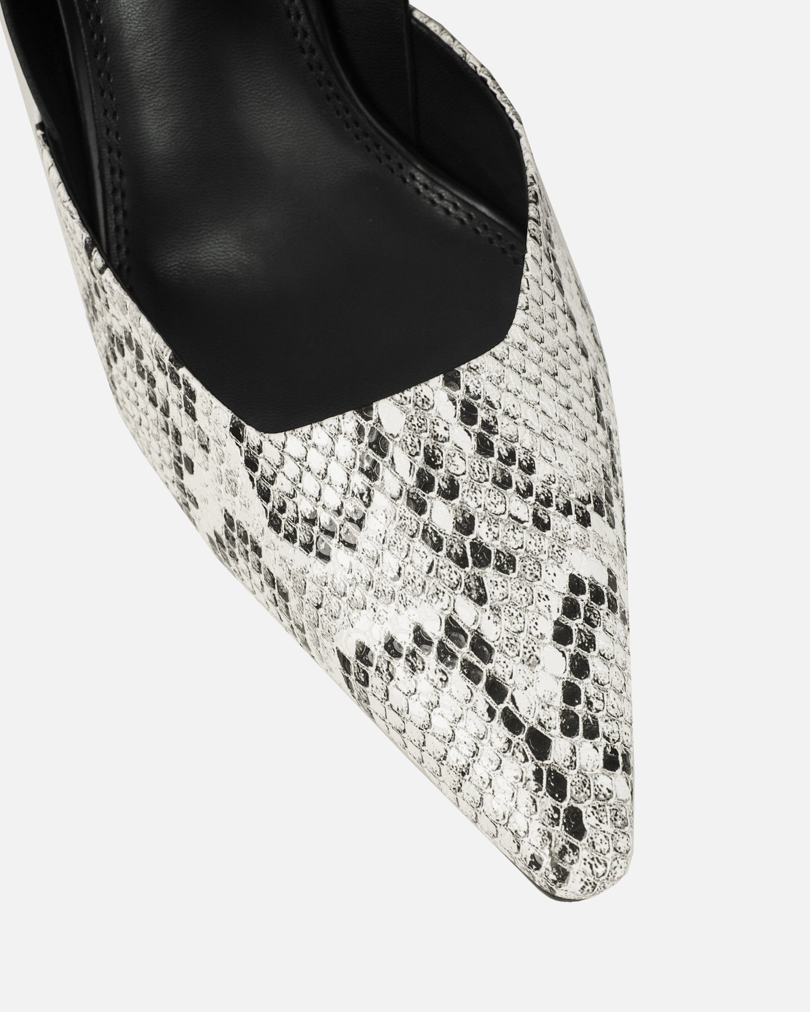 Romilly Stone Snake Effect Sling Back Court Shoes