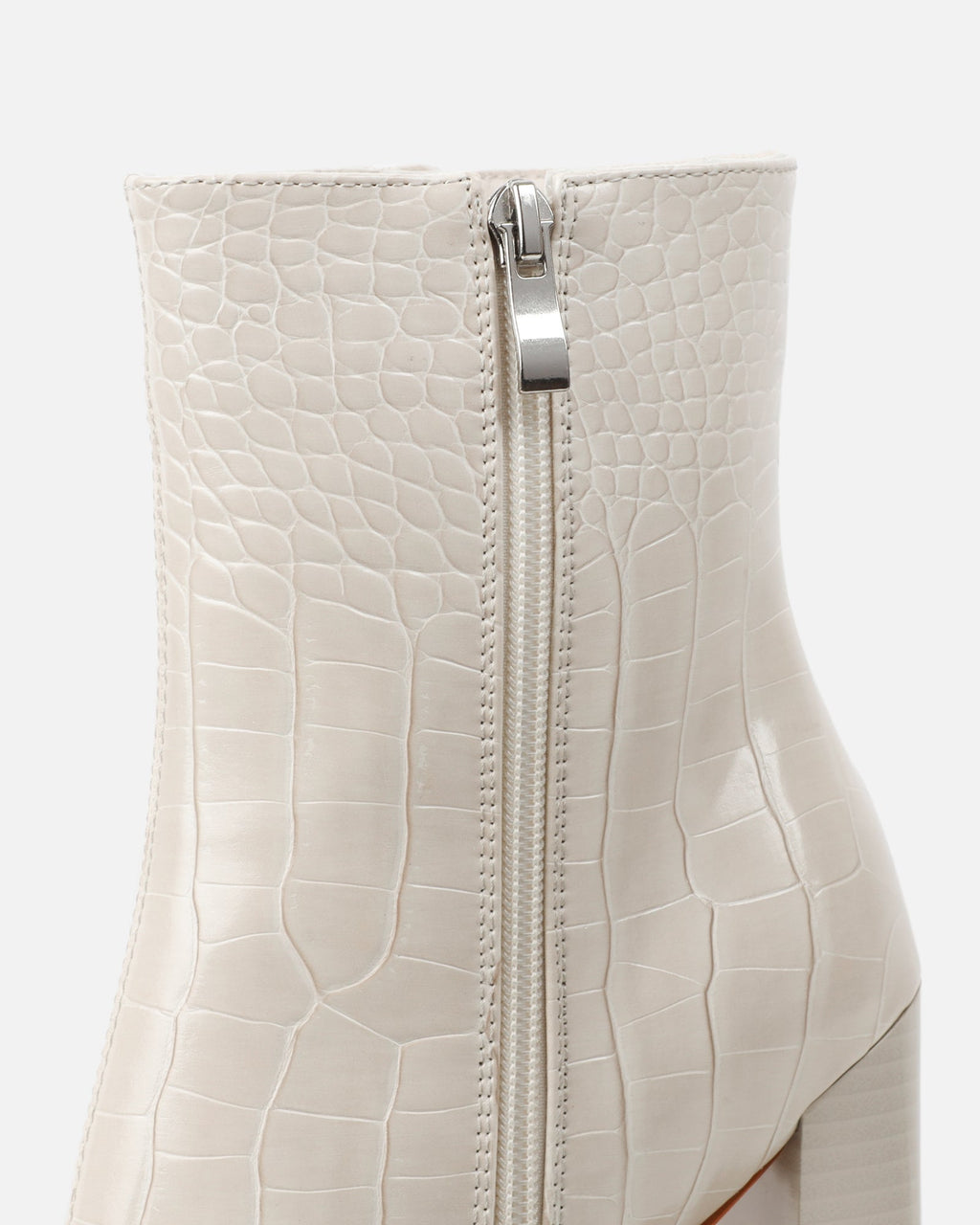 Ronald Stone Faux Croc Block Heeled Ankle Boots