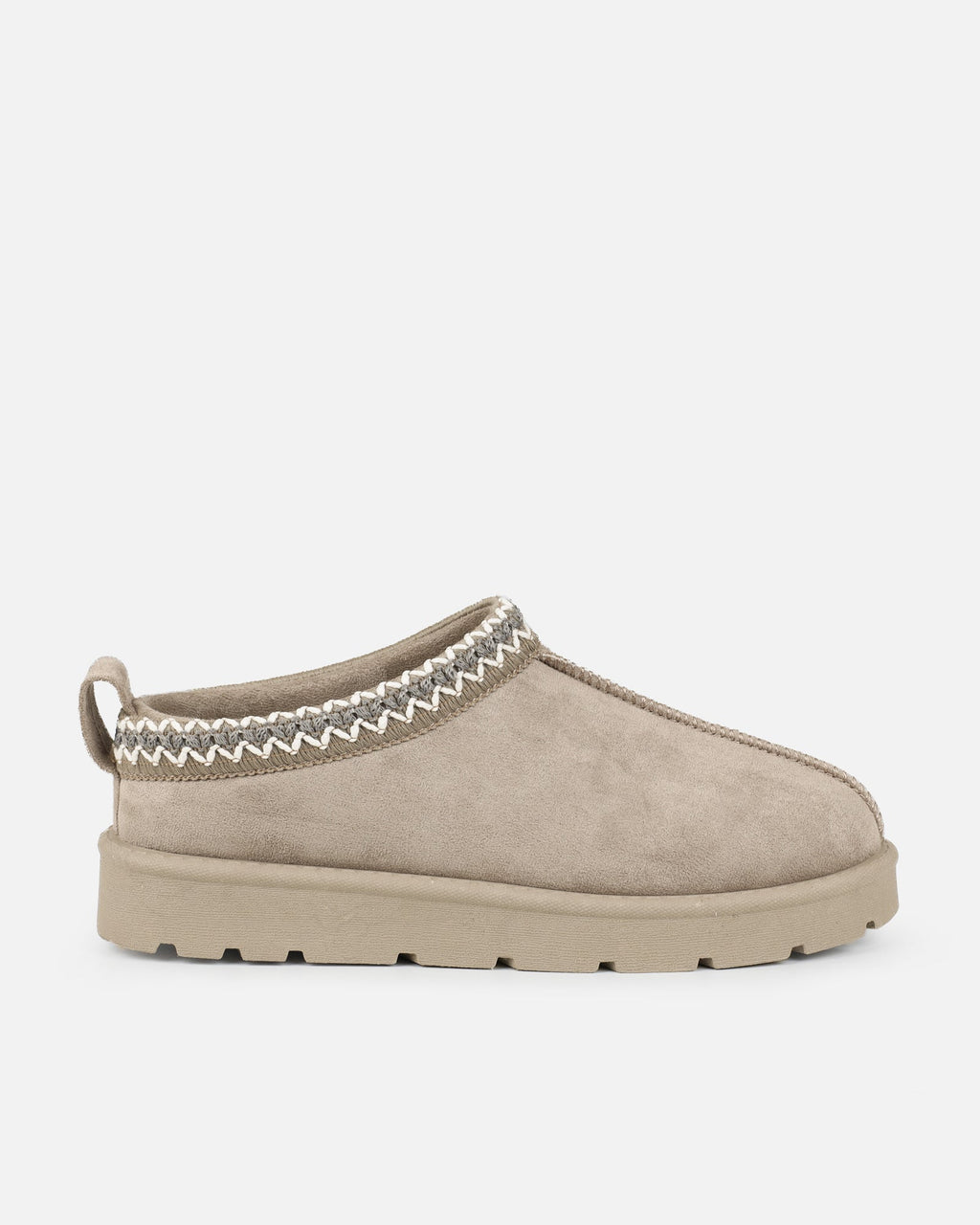 Rorie Light Beige Faux Suede Slippers