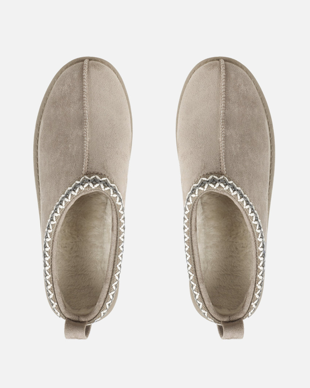 Rorie Light Beige Faux Suede Slippers