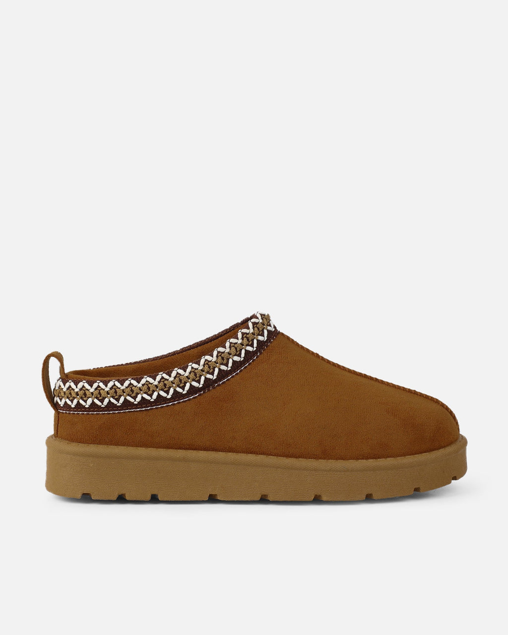 Rorie Tan Faux Suede Slippers