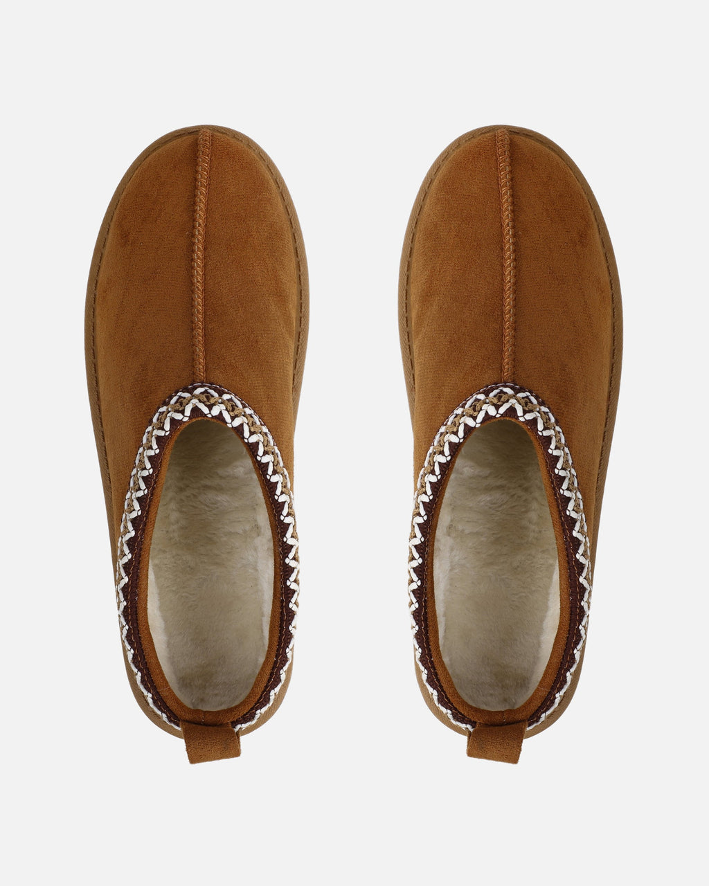 Rorie Tan Faux Suede Slippers