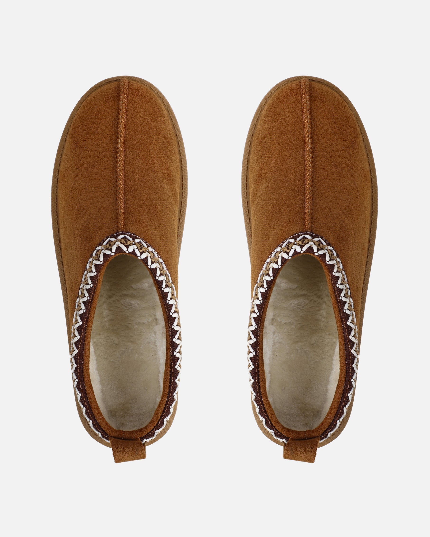 Rorie Tan Faux Suede Slippers