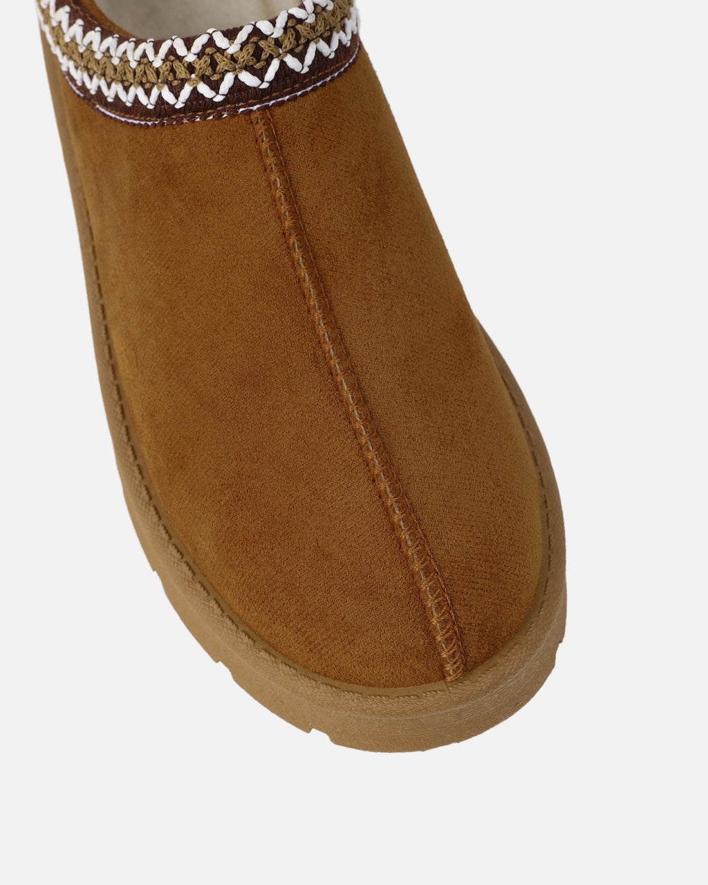 Rorie Tan Faux Suede Slippers