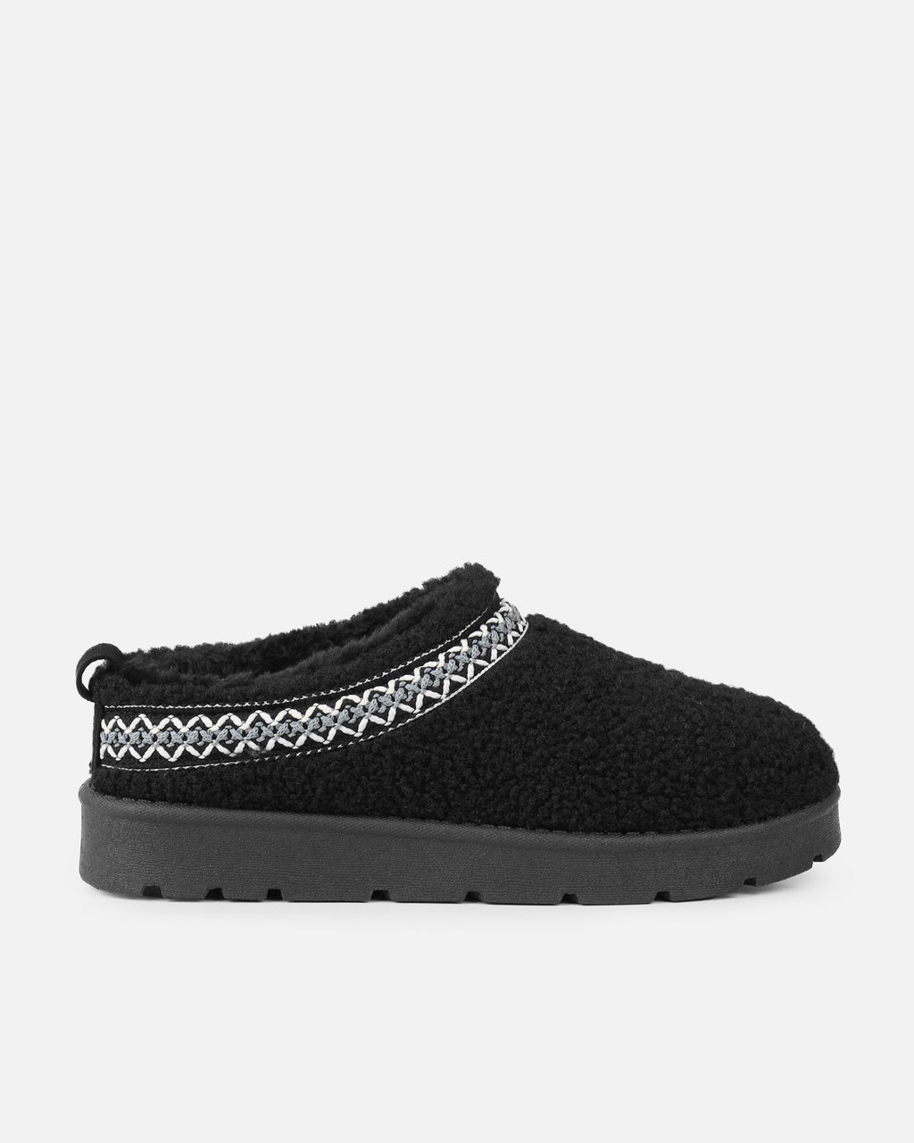 Darick Black Borg Slippers