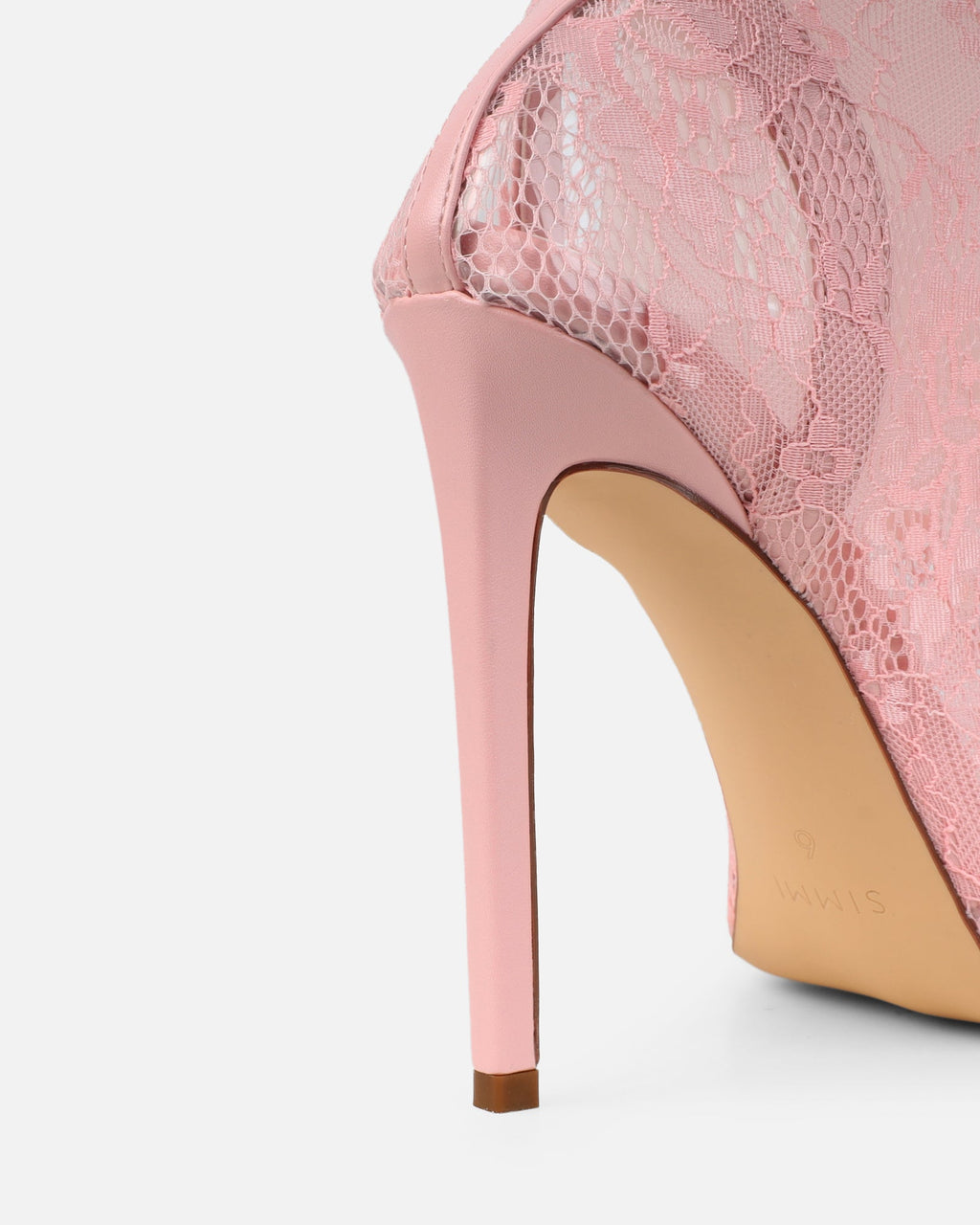 Pixxie Pink Lace Stiletto Heels