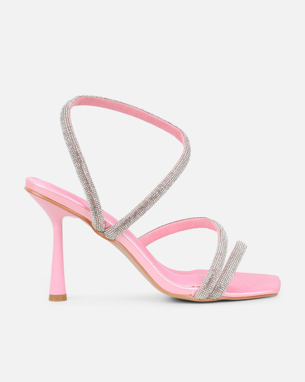 Maella Pink Pearl Diamante Heeled Sandals